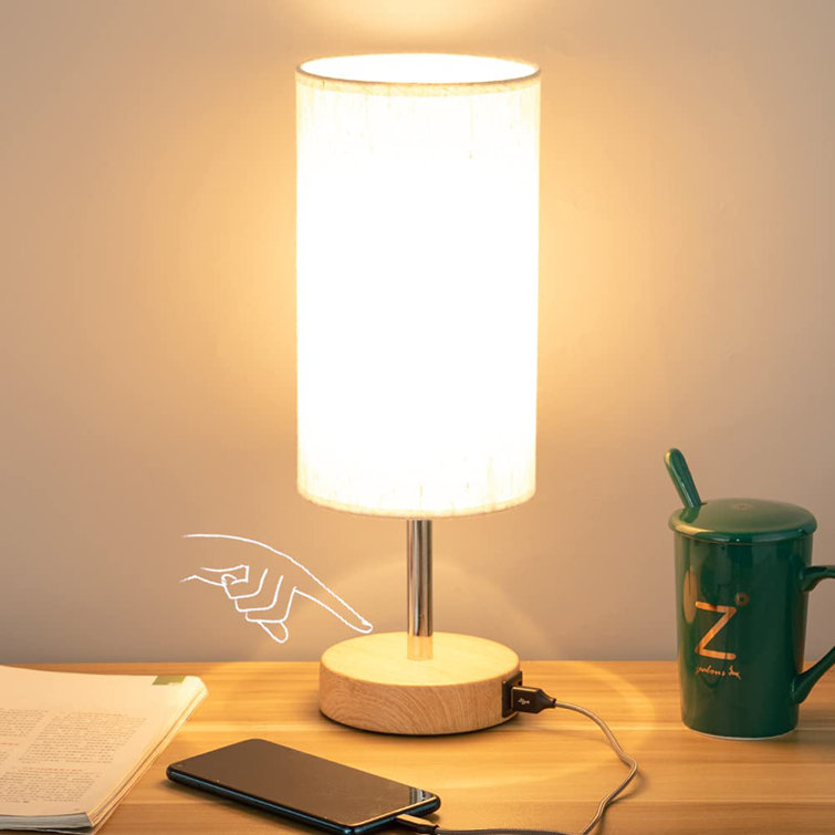LED Touch Lamp Nightlight Dim Light with 4 USB Charger Ports Touch